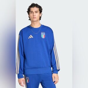 Adidas Italy DNA Crew Sweatshirt, Size Medium